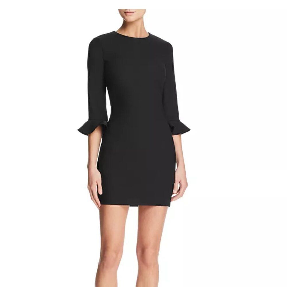 LIKELY Bedford Flared-Cuff Mini Dress size 4 in black